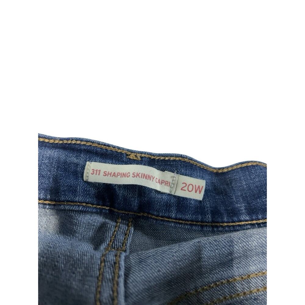 Levi’s 311 Shaping Skinny Capri Women’s Size 20W Blue Stretch Denim Jeans - Picture 4 of 7